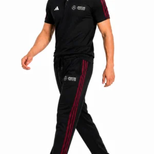 Adi Cotton Polo Black Maroon